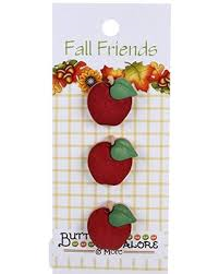 Buttons Galore & More Apples #124 Fall Friends Collection 1"/2.5 cm